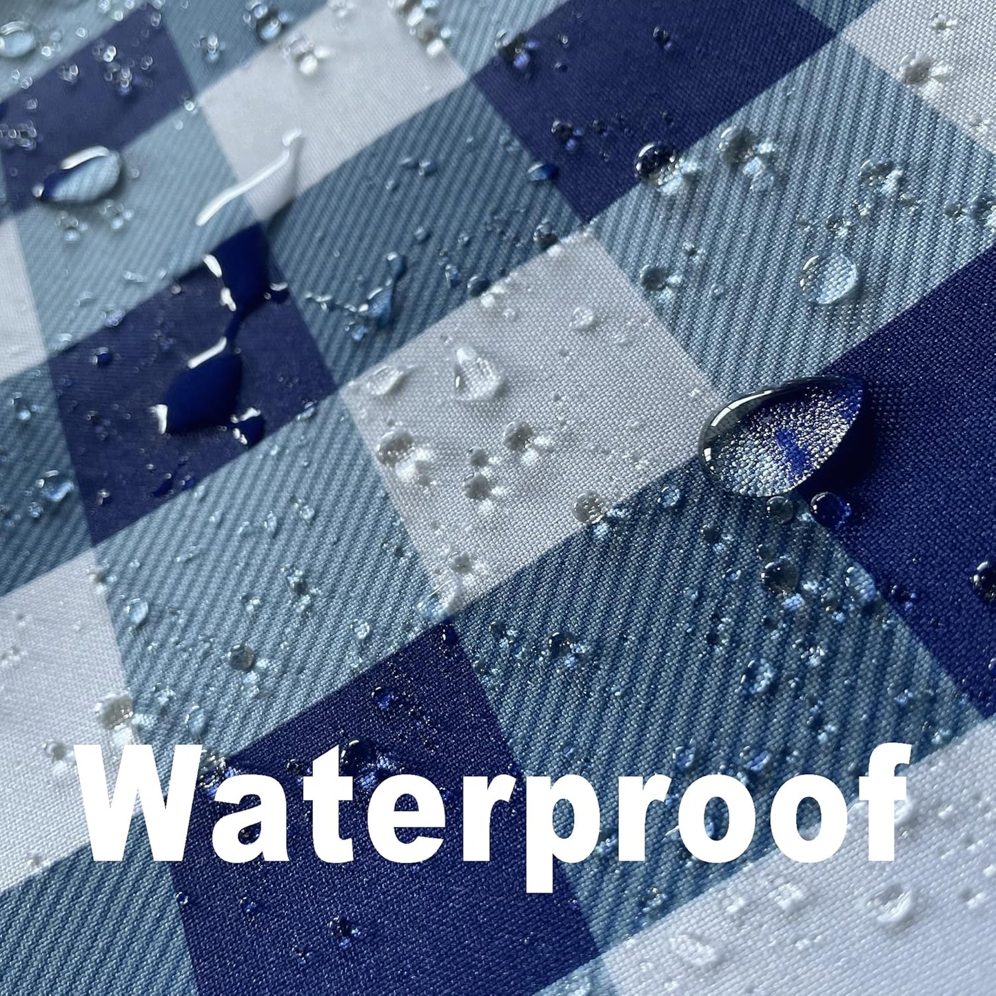 Water-Proof Plaid Tablecloth 58x144 inch for Rectangular Tables - Wrinkle Proof Printing Striped Table Cloth - Durable Kitchen & Table Linens for Banquet Dinner Home Patio