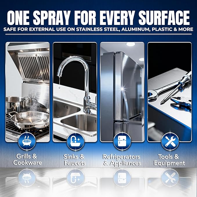 2 x 10oz Sheila Shine Stainless Steel Cleaner and Polish w/ Microfiber Cloth - Cleans, Polishes & Protects Kitchen Appliances, Refrigerators, Sinks, Ovens & Grills - Stainless Cleaner for Appliances