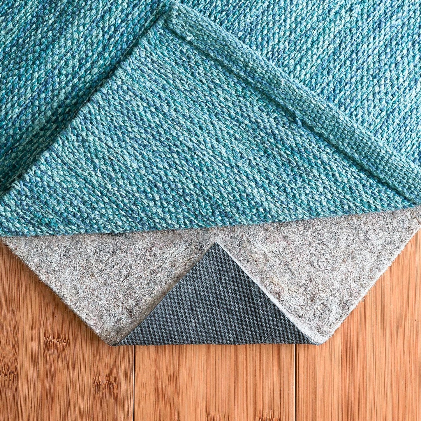 RUGPADUSA - Dual Surface - 10'x13' - 1/8" Thick - Felt + Rubber - Non-Slip Backing Rug Pad - Adds Low-Profile Comfort and Protection