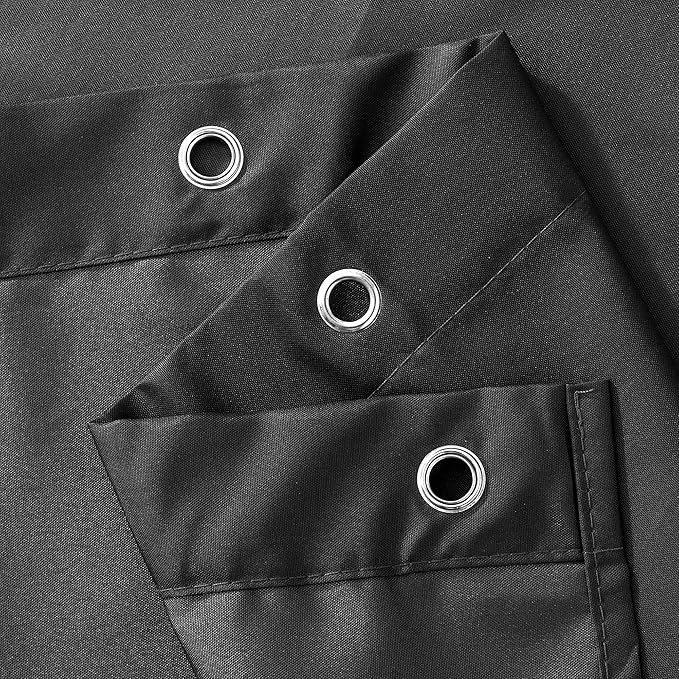 N&Y HOME Fabric Shower Curtain or Liner Extra Long 72 x 84 Inches - Washable Hotel Quality Cloth Shower Curtain for Bathroom - Graphite Gray, 72x84