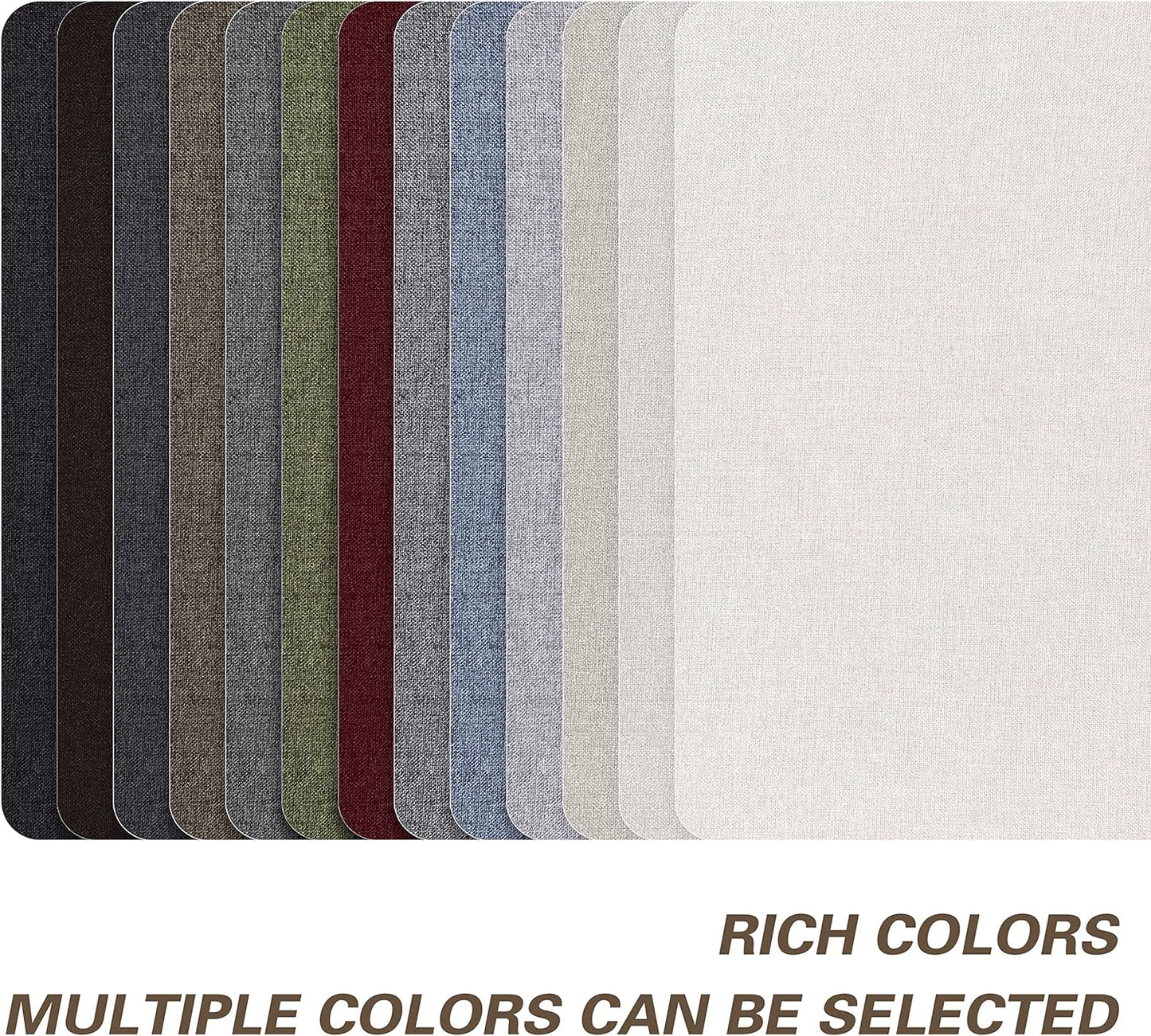 KING MOUNTAIN Coarse Linen Repair Patches, Self-Adhesive Linen Fabric Patches, 8X11 inch, Multi Color, Can be Used for Linen Sofa Repair and Linen Clothes Repair(8" x 11",Smoky Grey)