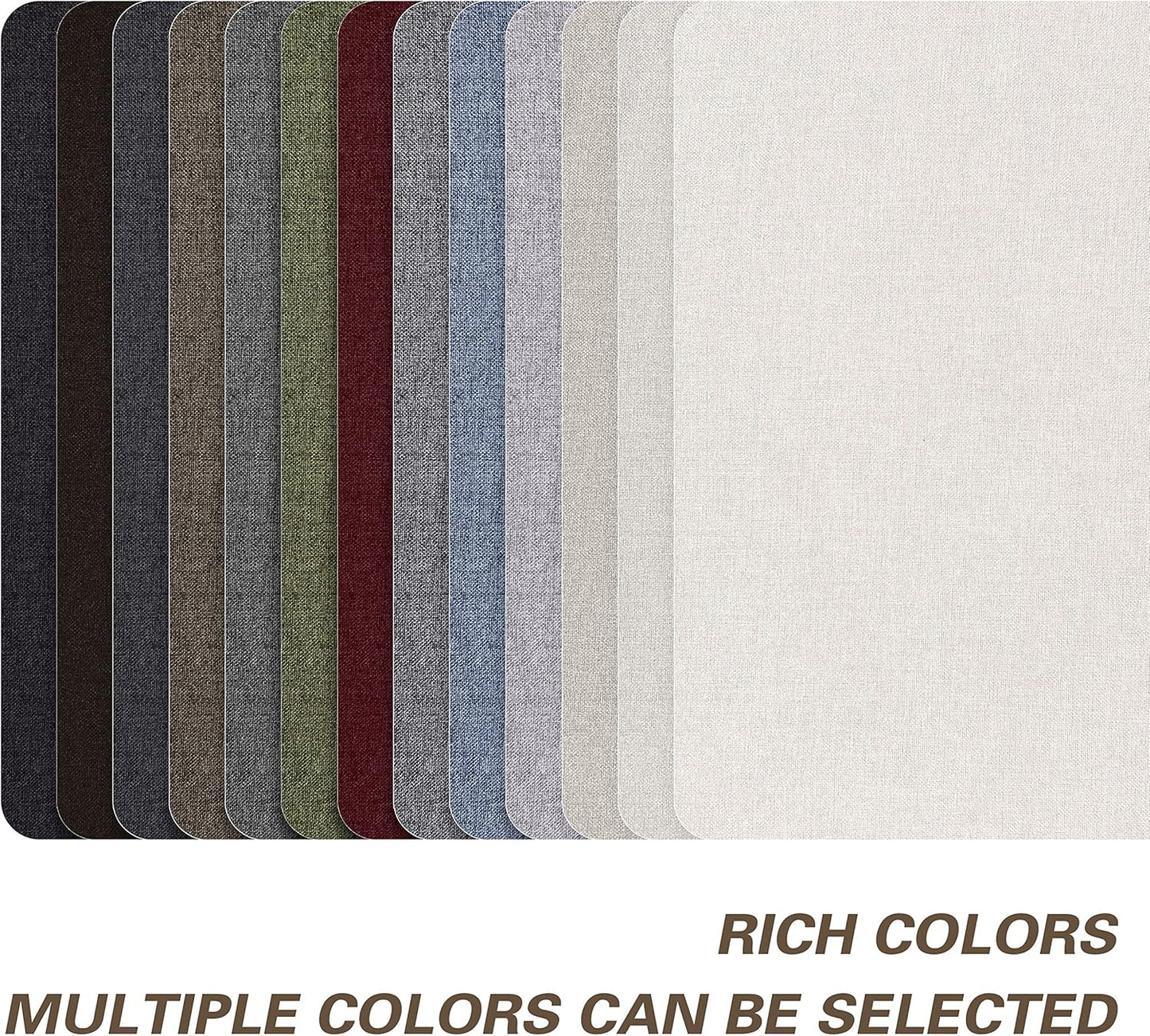 KING MOUNTAIN Coarse Linen Repair Patches, Self-Adhesive Linen Fabric Patches, 8X11 inch, Multi Color, Can be Used for Linen Sofa Repair and Linen Clothes Repair(8" x 11",Blue Dark Grey)