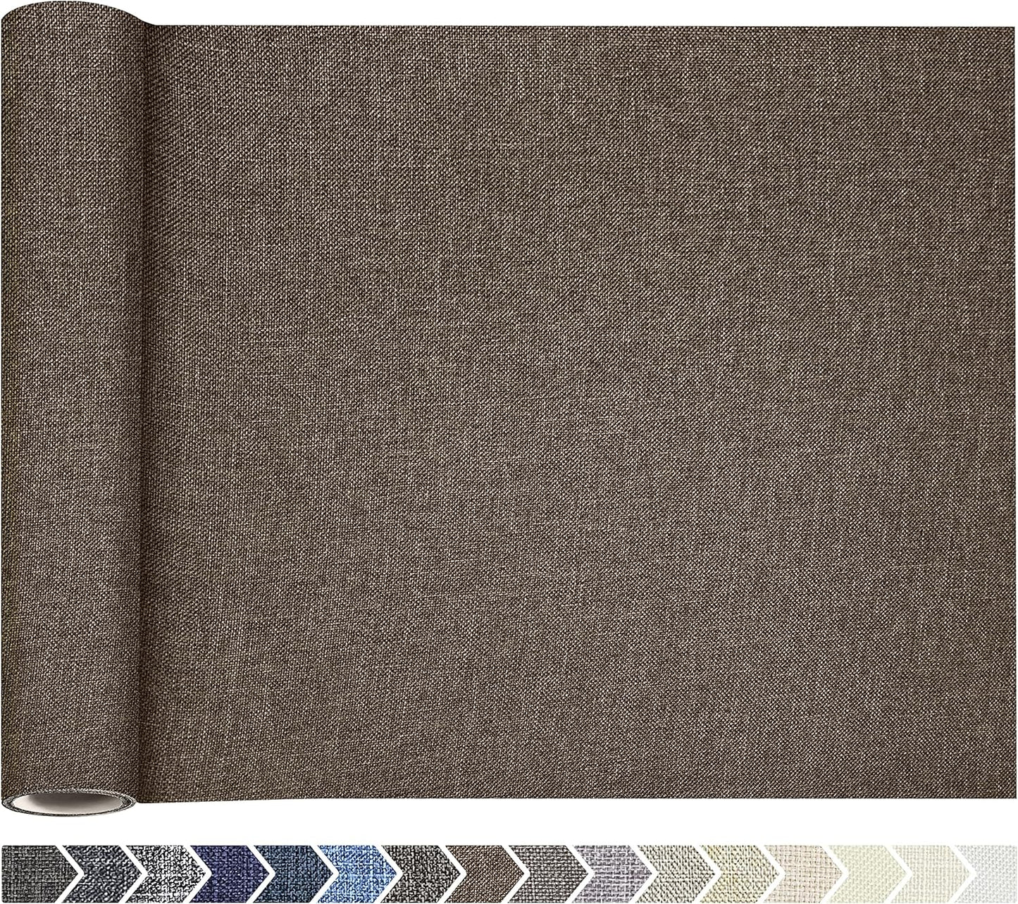 Fine Linen Repair Patches, Self-Adhesive Linen Fabric Patches, 12X40 inch Extra Size, Multi Color, Can be Used for Linen Sofa Repair and Linen Clothes Repair(12" x 40",Brown 1.0)